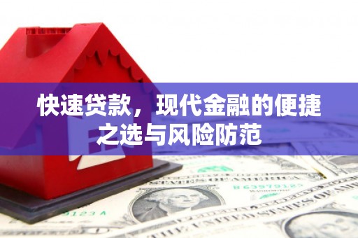 八德快速贷款，现代金融的便捷之选与风险防范