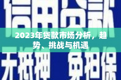 八德2023年贷款市场分析，趋势、挑战与机遇