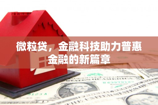 八德微粒贷，金融科技助力普惠金融的新篇章