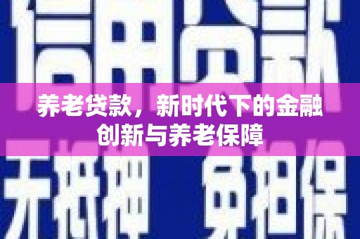 八德养老贷款，新时代下的金融创新与养老保障