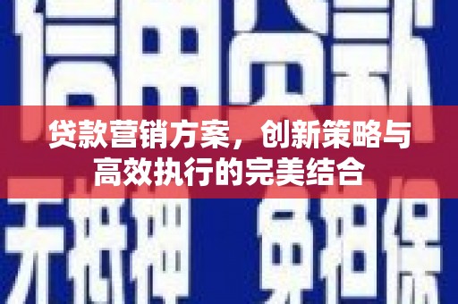 八德贷款营销方案，创新策略与高效执行的完美结合
