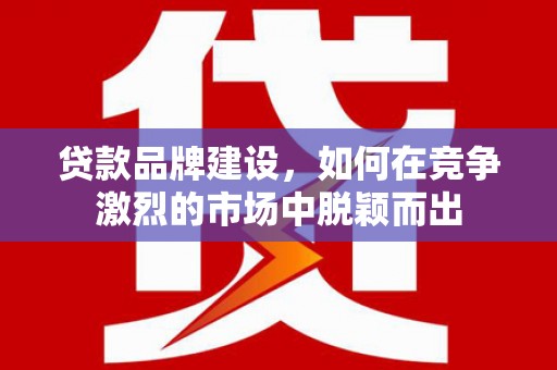 八德贷款品牌建设，如何在竞争激烈的市场中脱颖而出
