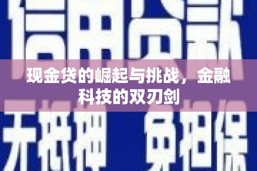 八德现金贷的崛起与挑战，金融科技的双刃剑