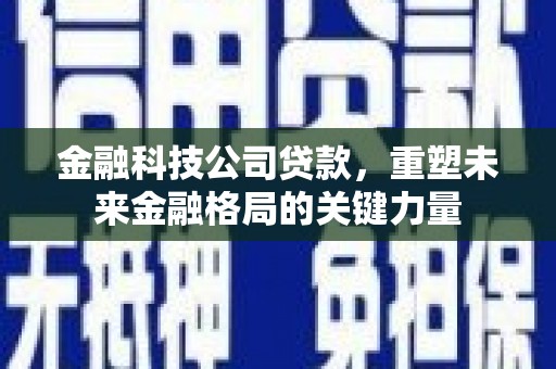 八德金融科技公司贷款，重塑未来金融格局的关键力量