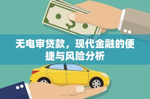 八德无电审贷款，现代金融的便捷与风险分析