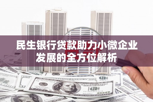 八德民生银行贷款助力小微企业发展的全方位解析