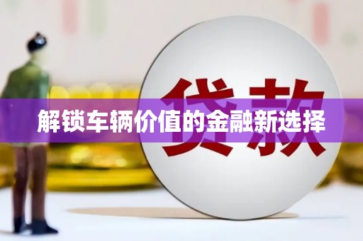 八德解锁车辆价值的金融新选择