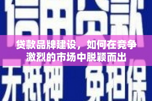 八德贷款品牌建设，如何在竞争激烈的市场中脱颖而出