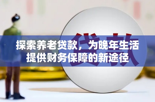 八德探索养老贷款，为晚年生活提供财务保障的新途径