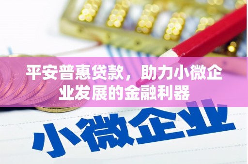 八德平安普惠贷款，助力小微企业发展的金融利器