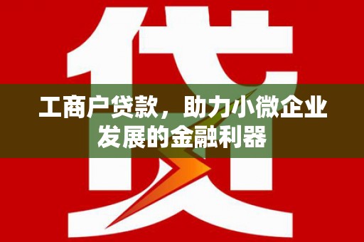 八德工商户贷款，助力小微企业发展的金融利器
