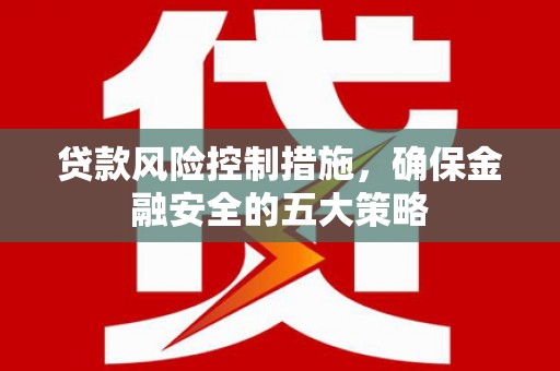 八德贷款风险控制措施，确保金融安全的五大策略