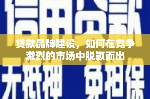 八德贷款品牌建设，如何在竞争激烈的市场中脱颖而出