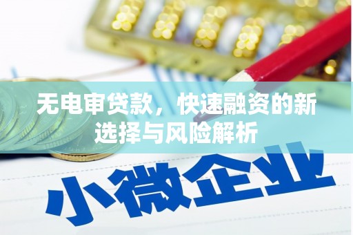 八德无电审贷款，快速融资的新选择与风险解析