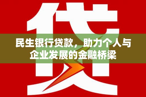 八德民生银行贷款，助力个人与企业发展的金融桥梁