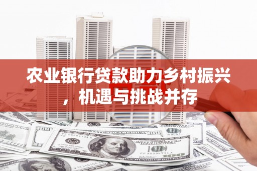 八德农业银行贷款助力乡村振兴，机遇与挑战并存