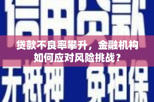 八德贷款不良率攀升，金融机构如何应对风险挑战？