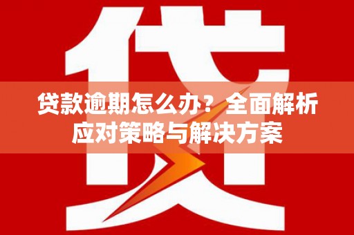八德贷款逾期怎么办？全面解析应对策略与解决方案