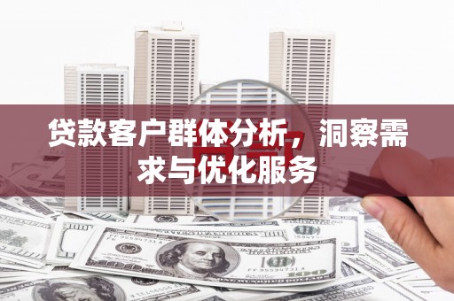 八德贷款客户群体分析，洞察需求与优化服务